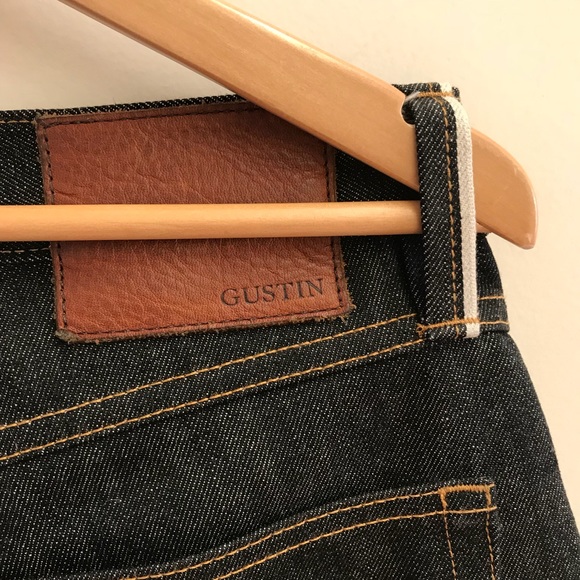 Gustin #77 cone black Straight raw Selvedge Jeans - Picture 4 of 5